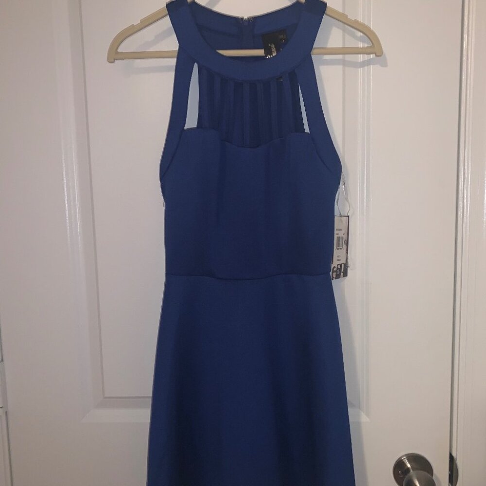 Blue Skater Mini Dress